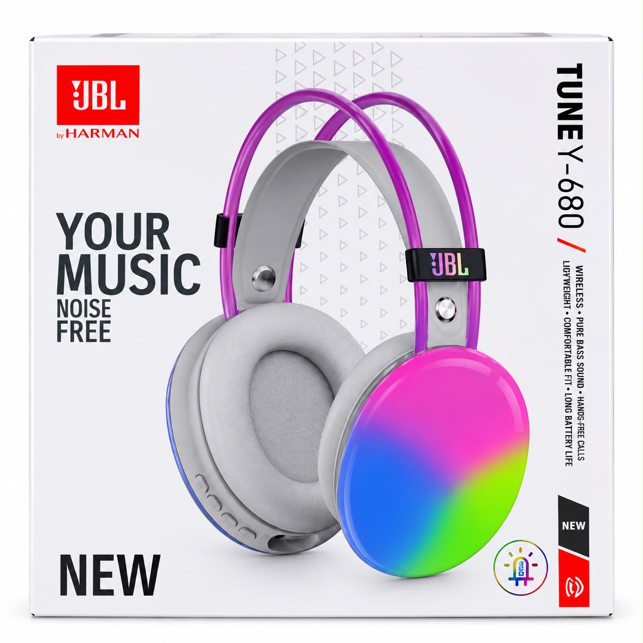 JBL TUNEY-680 Wireless RGB Headphones
